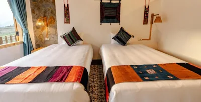 Twin Room with Mountain View — Muong Hoa Eco Villa